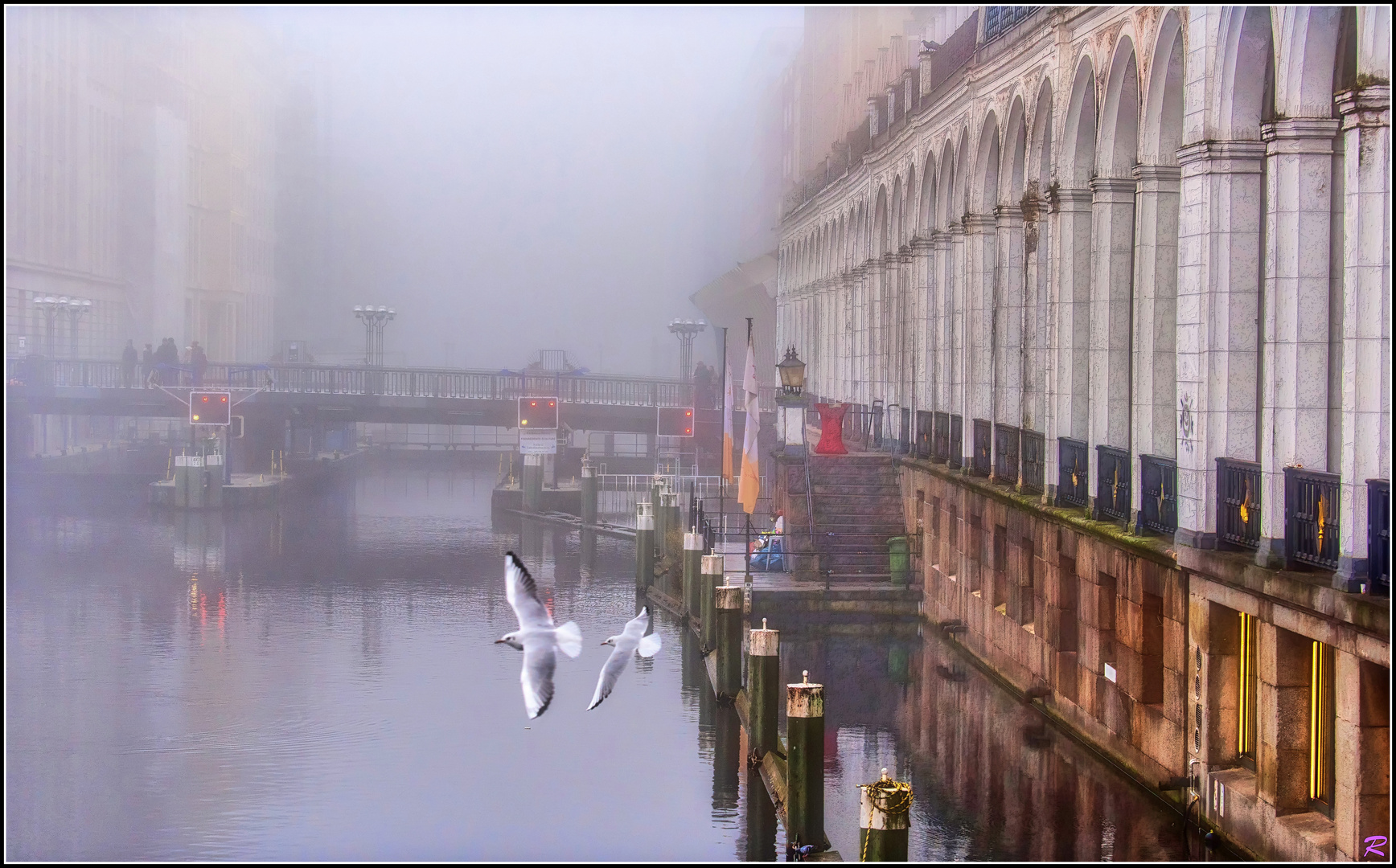 Dicker Nebel heute in Hamburg...