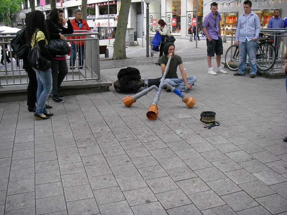 Didgeridoospieler in Hamburg