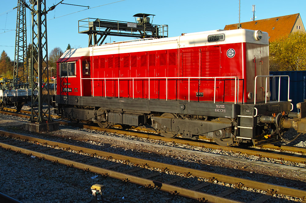 Die 107 018 in Traunstein