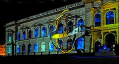 die 3D-Lightshow am Zwinger…,