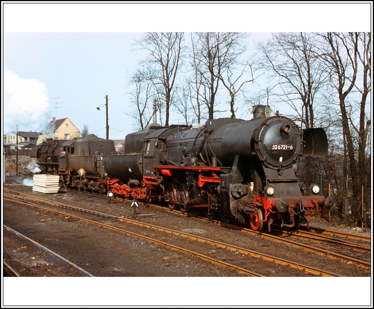 Die 52 6721 zum anheizen ein Jahr zuvor in Kamenz