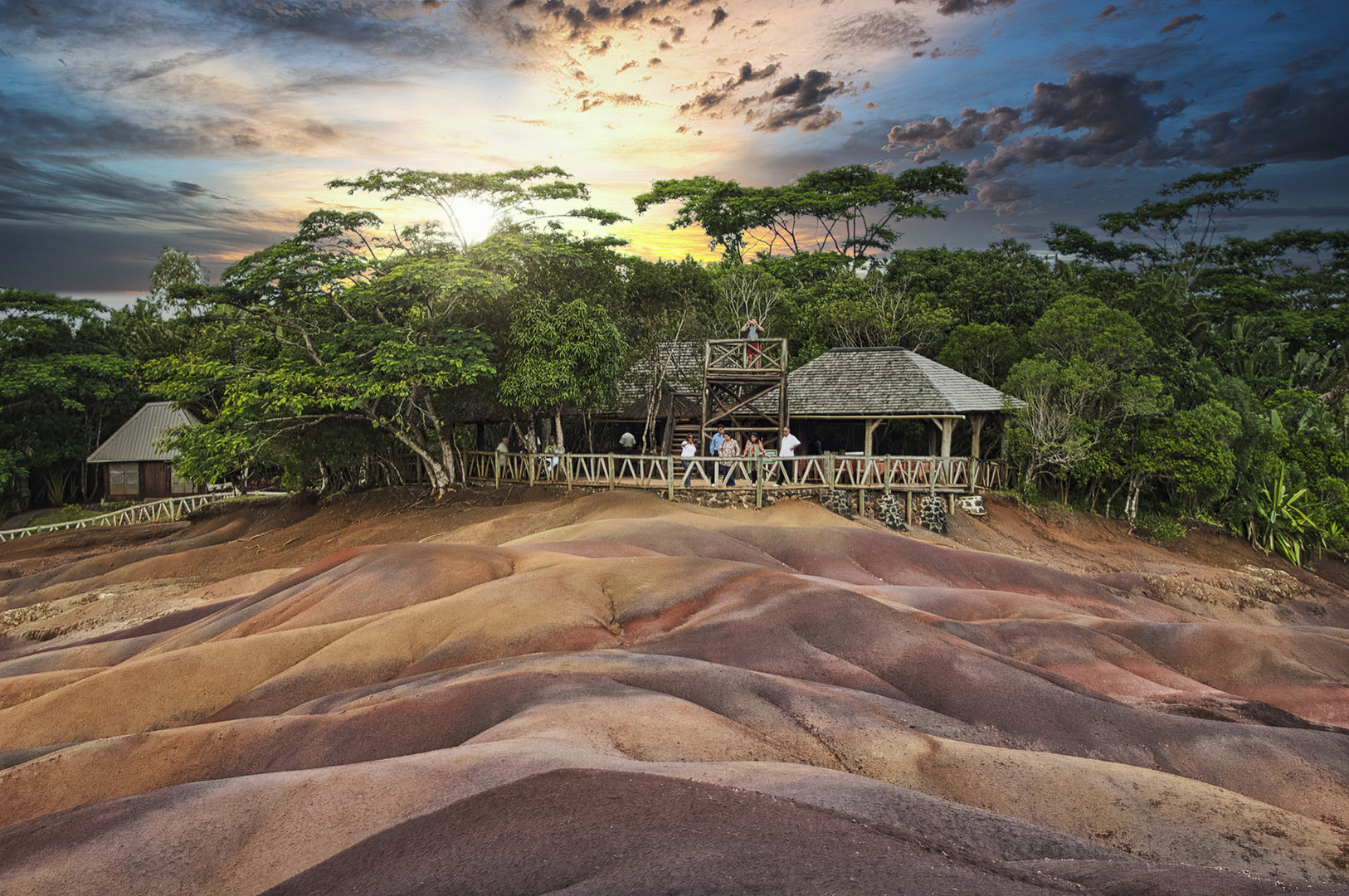 Die 7 farbige Erde auf Mauritius