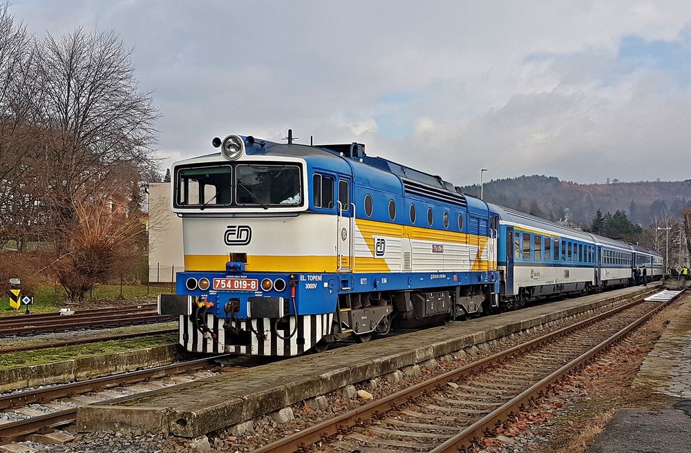 Die 754 019 der Ceske Drahy am........