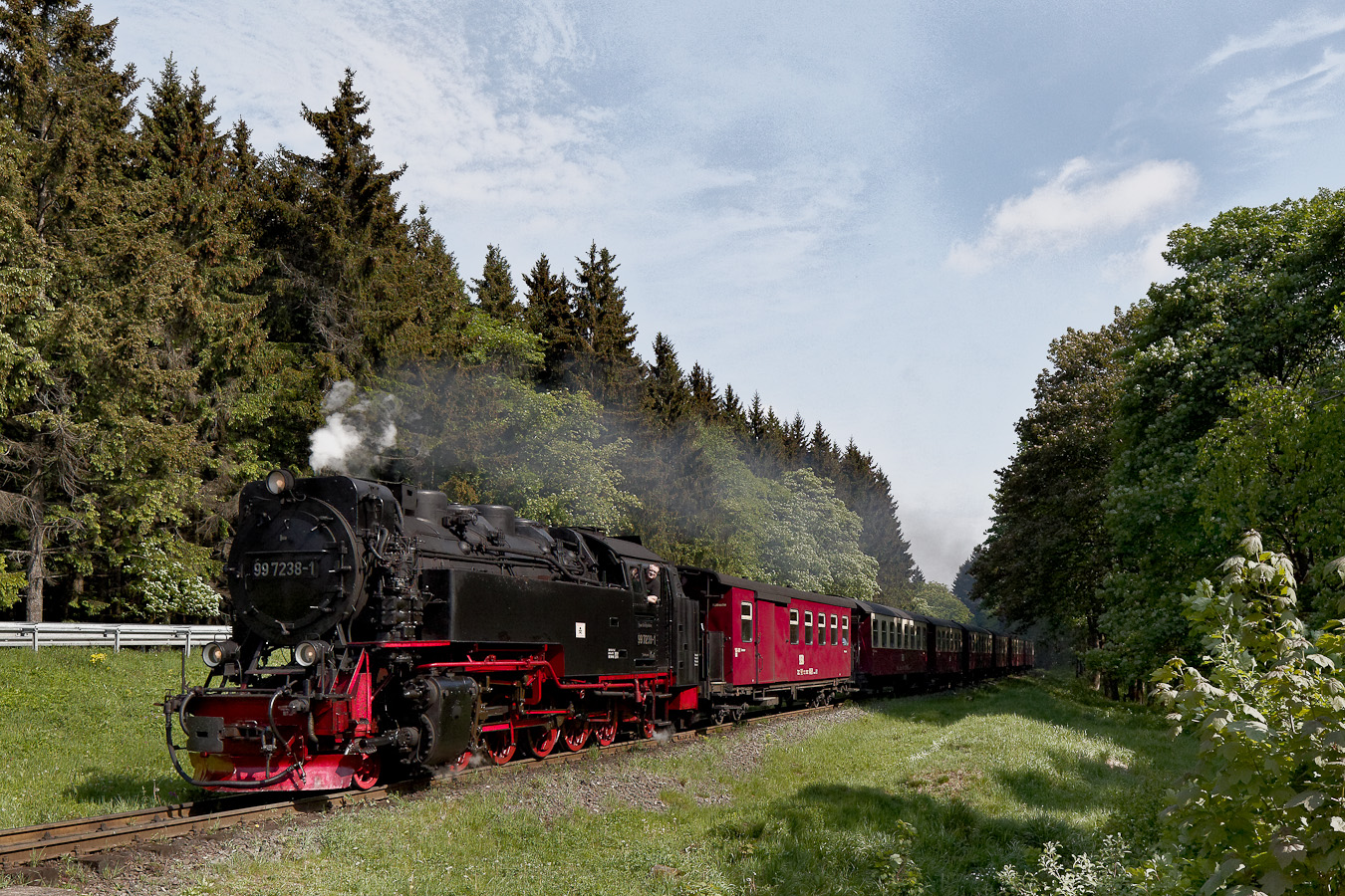 Die 99 7238-1 auf dem Weg zum Brocken