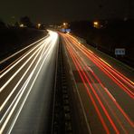 Die A 30 bei Osnabrück in der Nacht