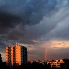 die abendliche Regenbogen-Impression