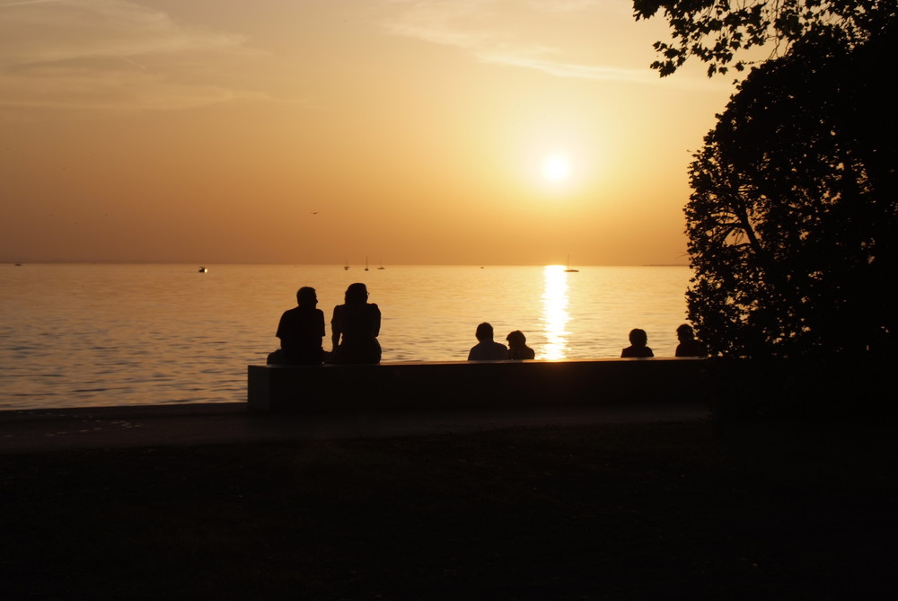 die Abendsonne genießen