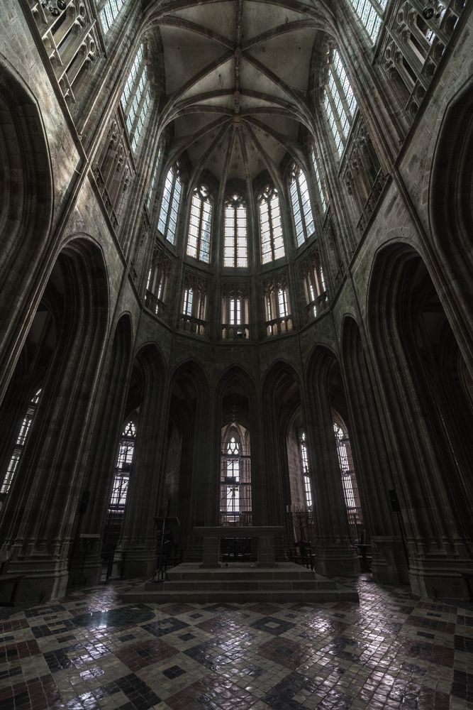 Die Abtei von Mont Saint-Michel (F)