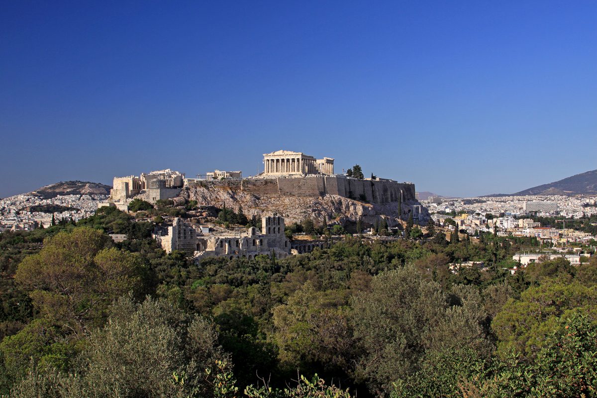 Die Akropolis mit dem Parthenon Tempel