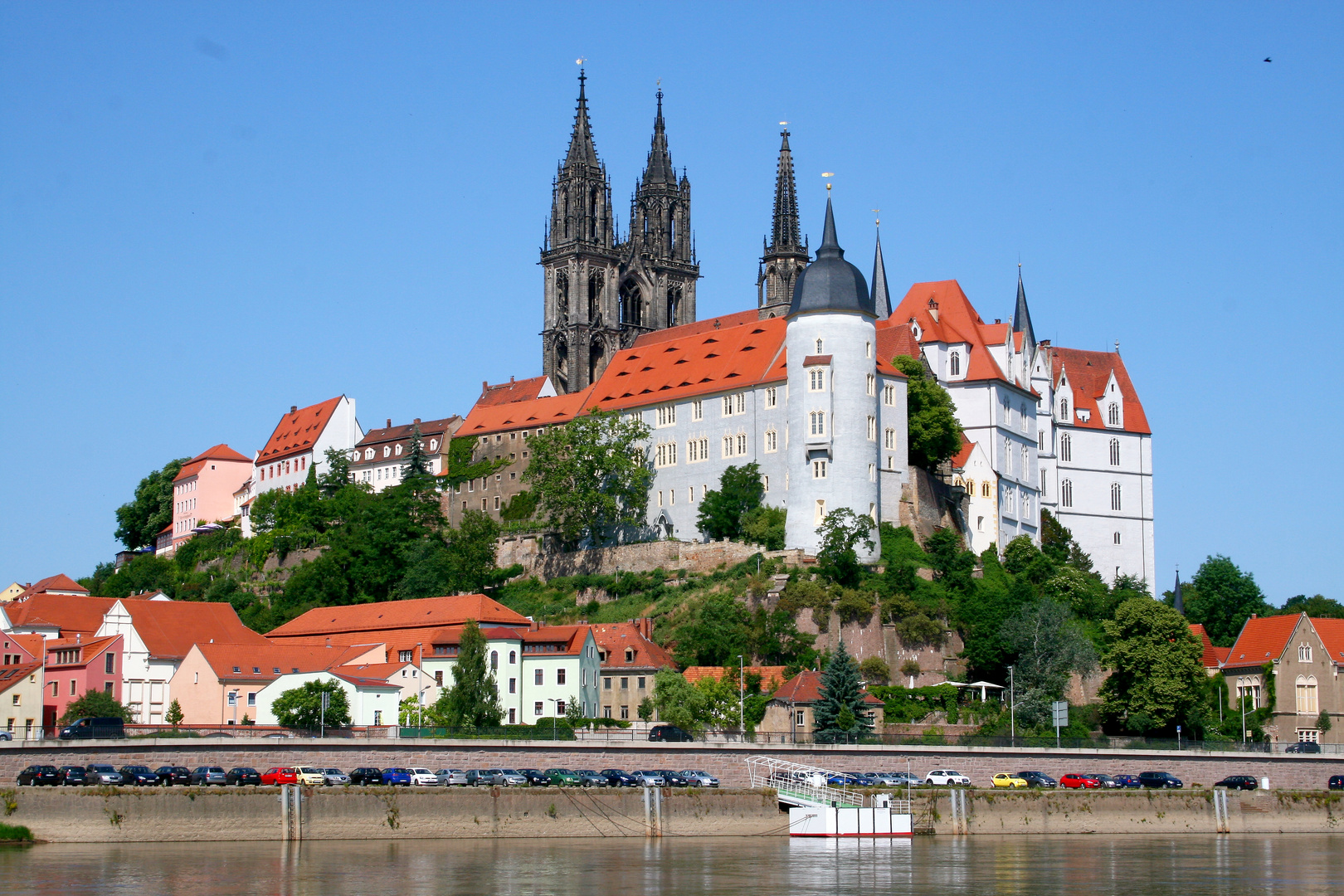 Die Albrechtsburg in Meißen an der Elbe