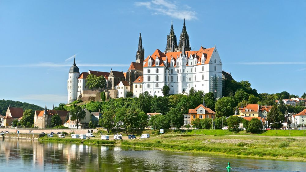 Die Albrechtsburg Meißen im Sonnenschein Foto & Bild architektur
