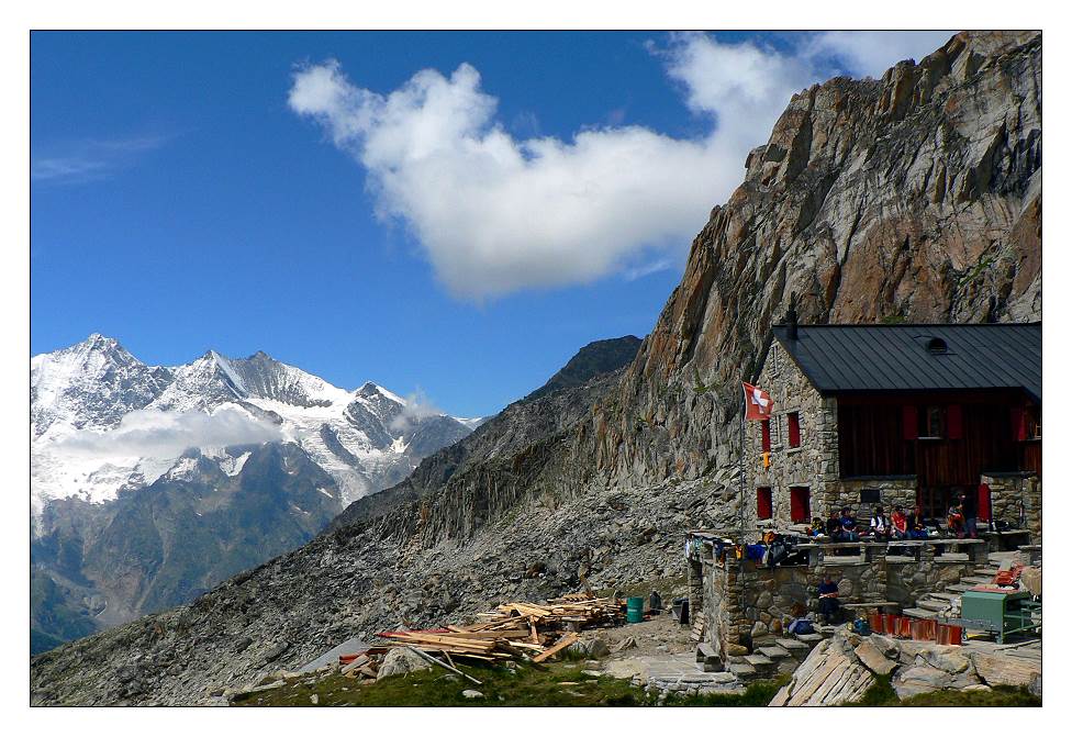 Die Almageller Hütte im Wallis-Gebirge am 20.08.06