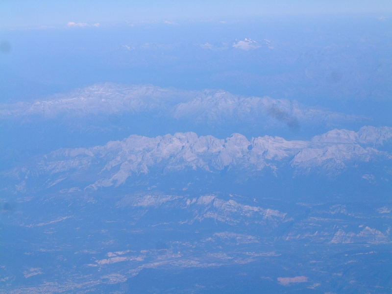 Die Alpen aus 8000 Metern Höhe