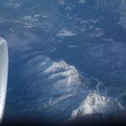 Die Alpen aus dem Flugzeug heraus fotogrfiert.