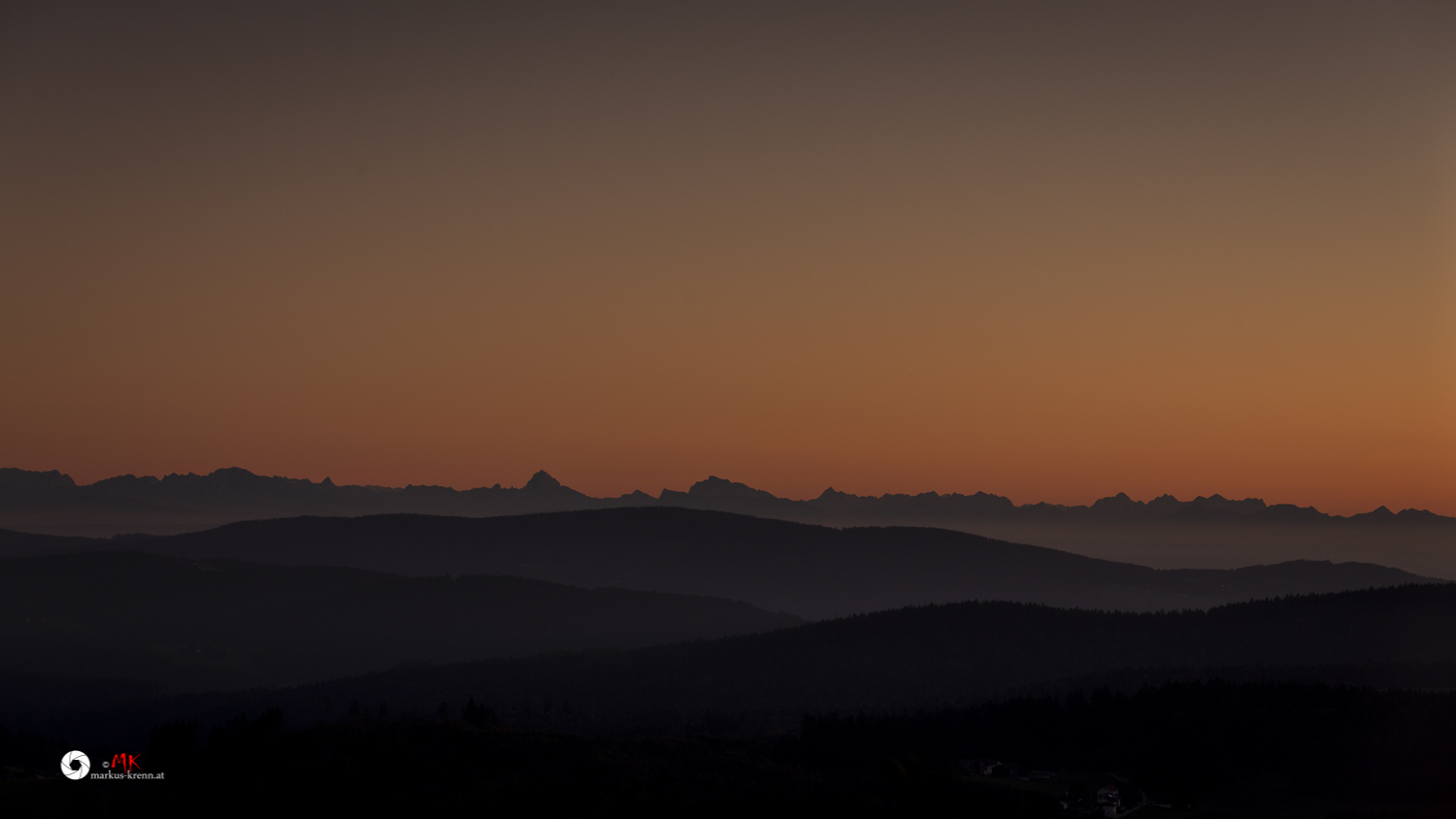 Die Alpen im Abendrot 