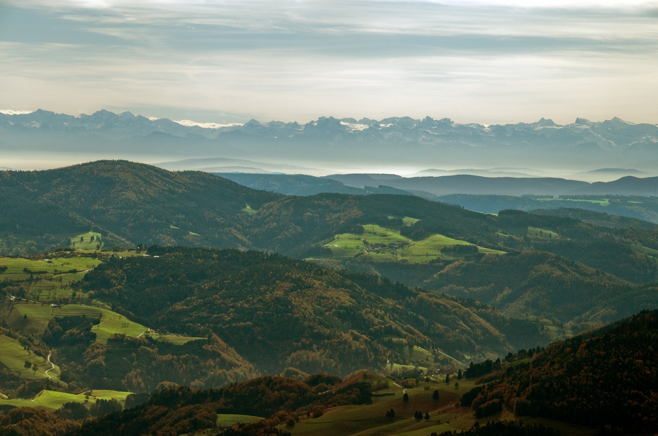 Die Alpen vom Belchen aus gesehen