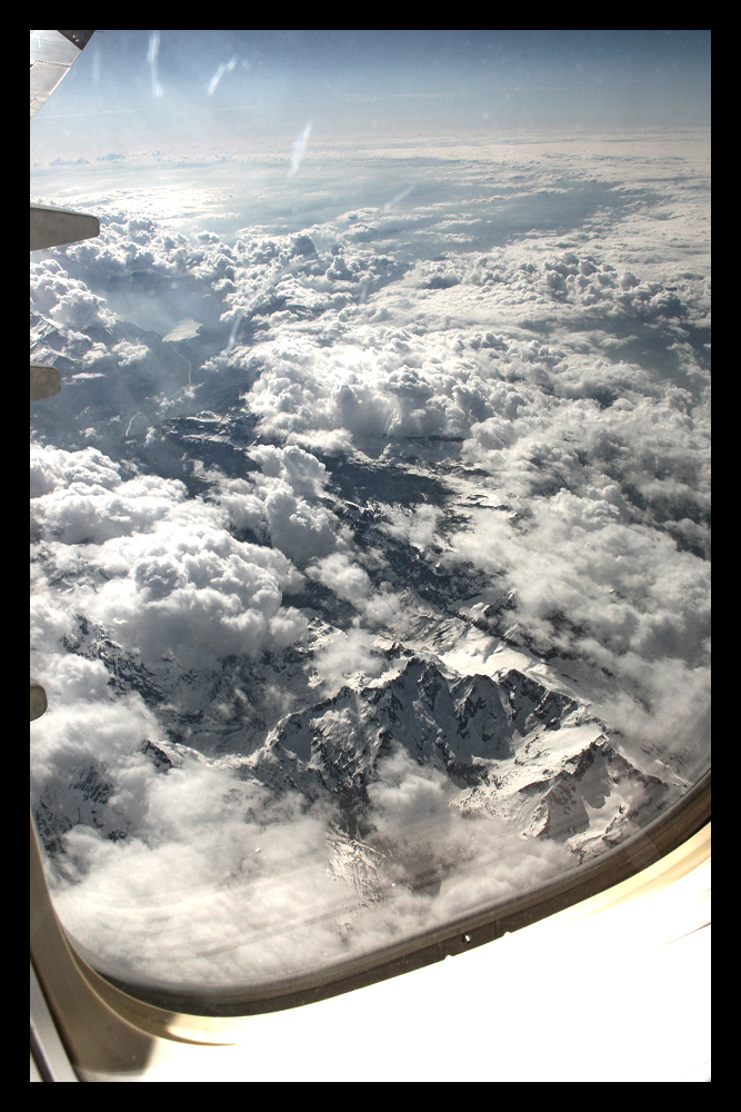 Die Alpen vom Flugzeug aus...