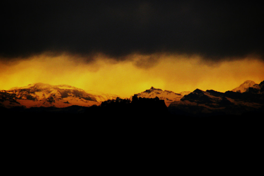 Die Alpen vom Hegaublick