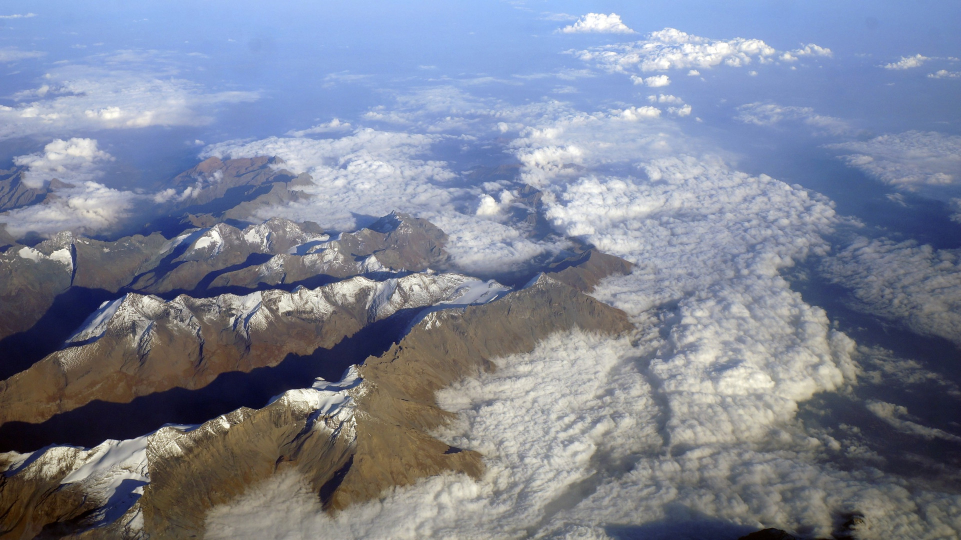 Die Alpen von Oben