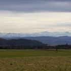 die Alpen zeigen sich.