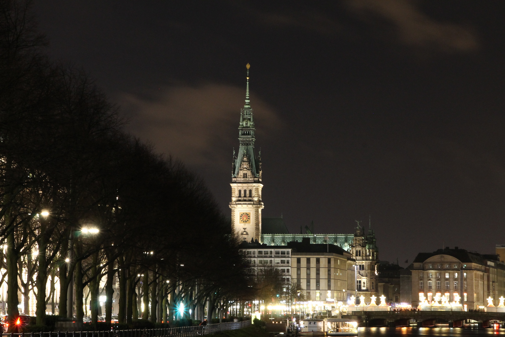 Die Alster bei Nacht