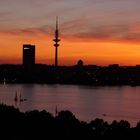 Die Alster im Abendrot