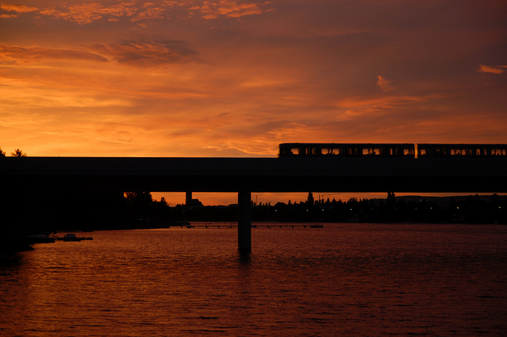 Die Alte Donau an einem lauen Juli Abend....