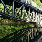 Die alte Eisenbahn-Brücke über dem Beyenburger Stausee ...