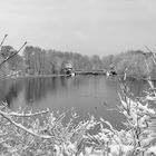 Die alte Fuhlsbütteler Schleuse am Morgen nach dem Schneefall in der Nacht