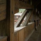 Die alte Holzbrücke über die Murg in Forbach - Innensicht.