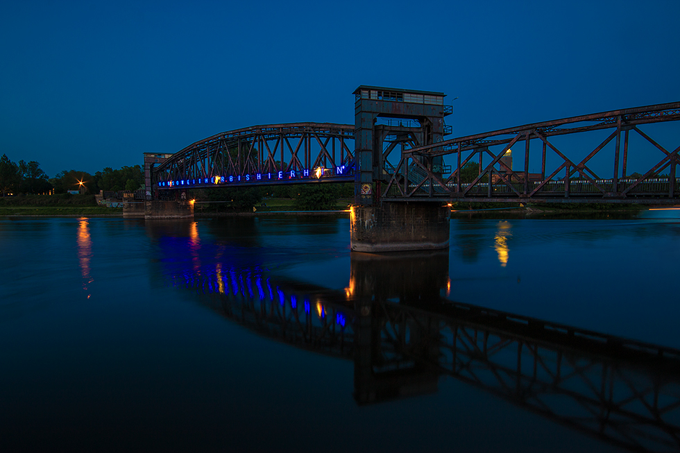 Die alte Hubbrücke...