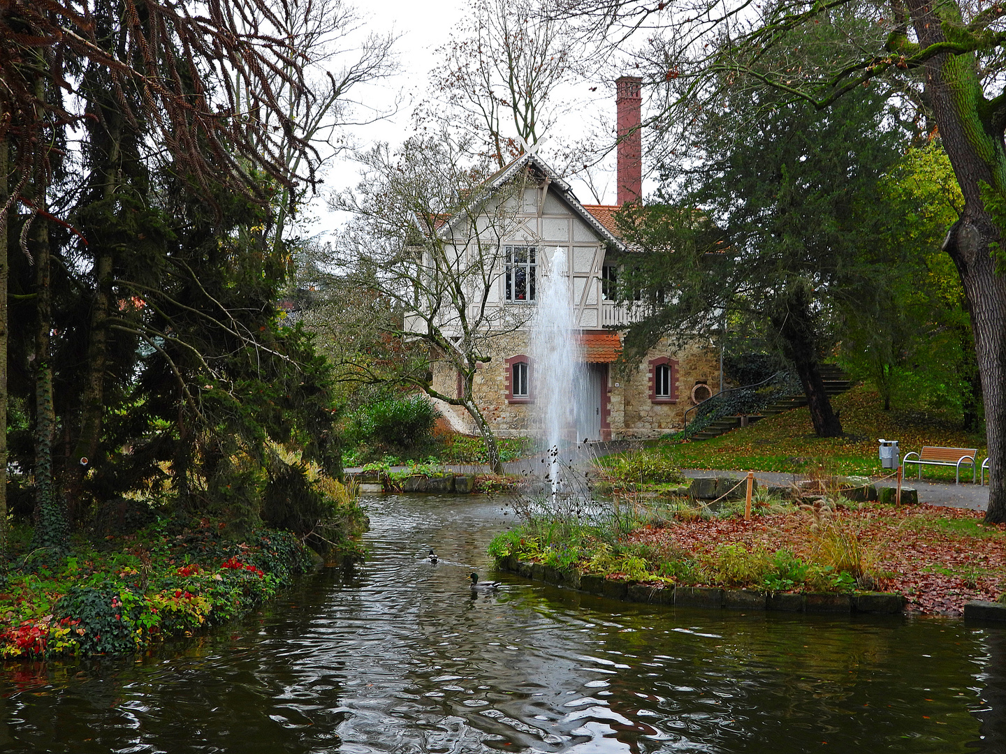 Die "Alte Mühle" im Verna-Park in Rüsselsheim