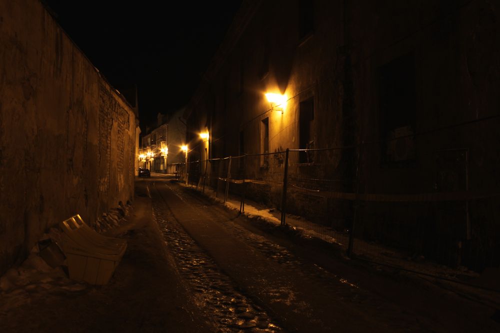 Die alte Stadt bei der Nacht