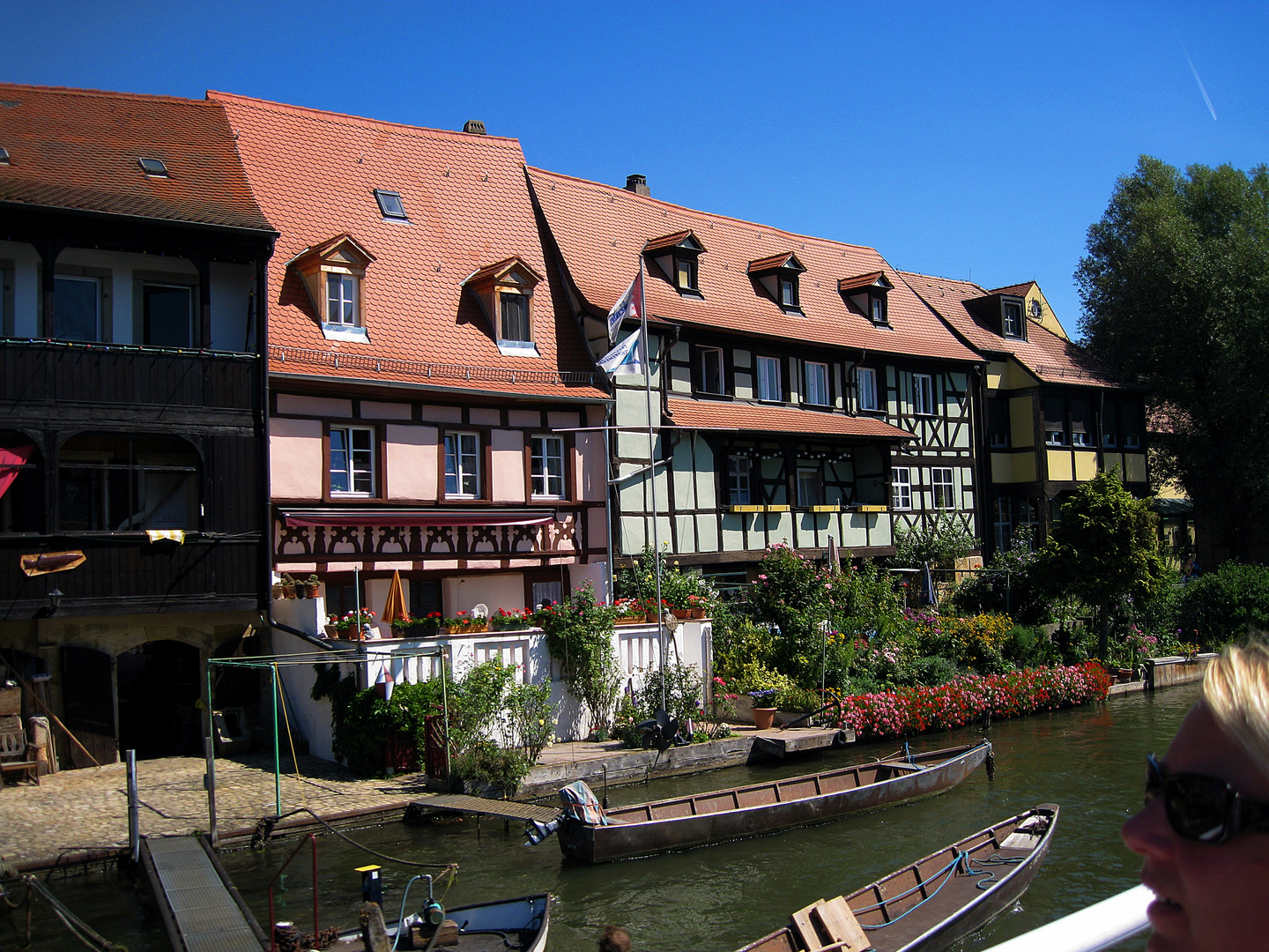 Die alten Firscherhäuser an der Regnitz in Bamberg..........