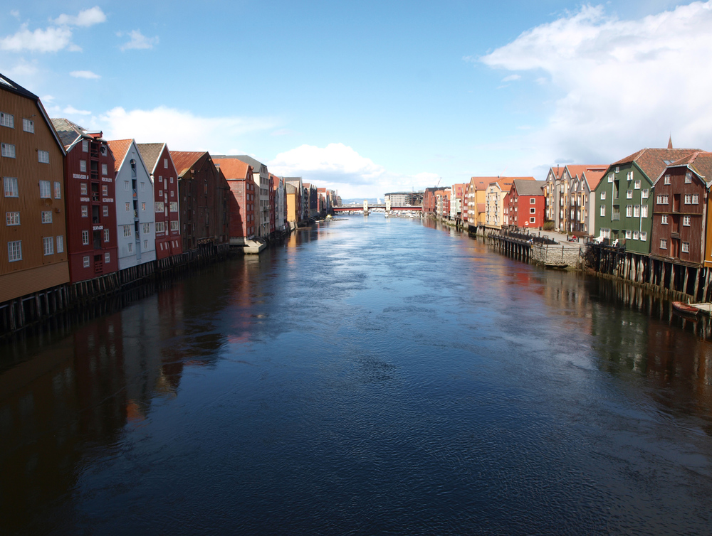 Die alten Speicherhäuser in Trondheim