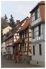 die Altstadt in Idstein besteht aus gepflegten Fachwerkhäusern