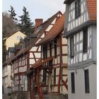 die Altstadt in Idstein besteht aus gepflegten Fachwerkhäusern