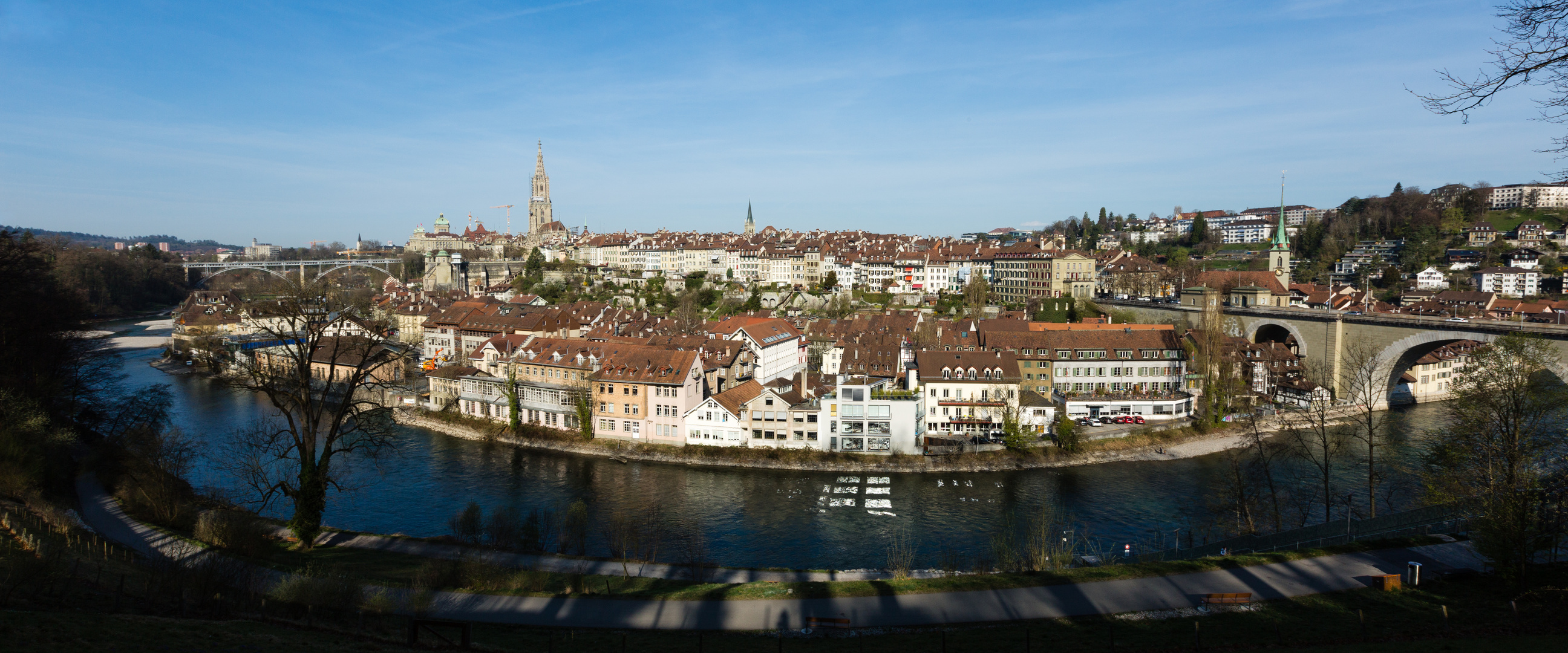 Die Altstadt von Bern (vom Muristalden / Bärenpark aus)