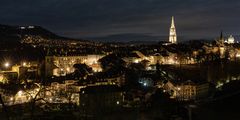 Die Altstadt von Bern vor Tagesanbruch