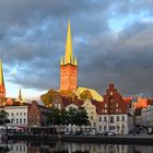 Die Altstadtinsel von Lübeck in der Abendsonne