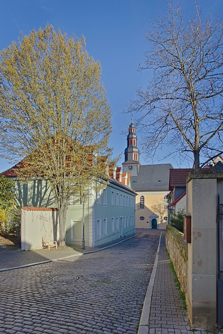 Die Alzeyer Amtgasse am Anfang des Frühlings