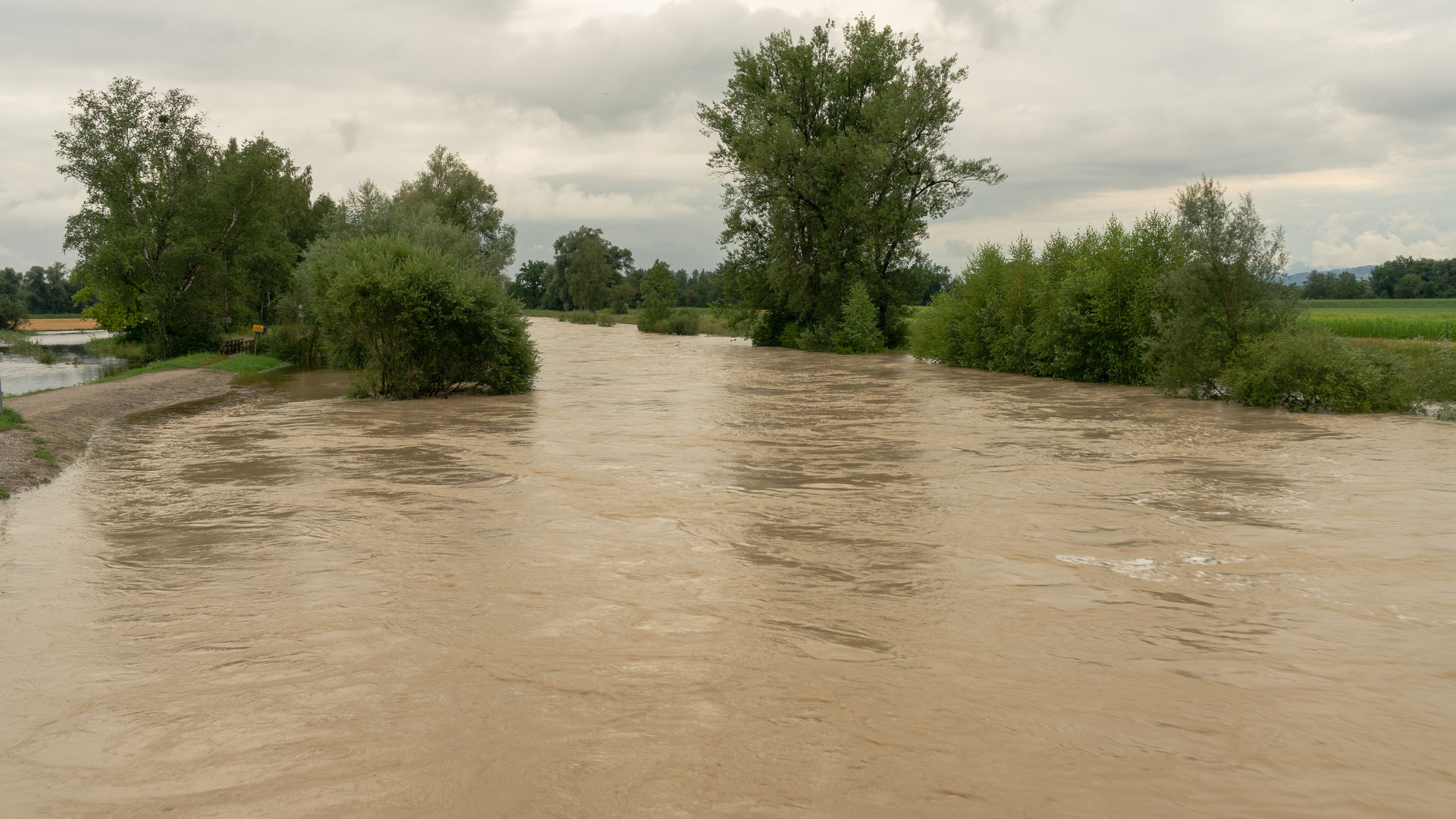 Die Ammer beim letzten Hochwasser