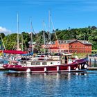 Die "ANDALU" im Hafen von Barhöft, ein stolzes Boot... 