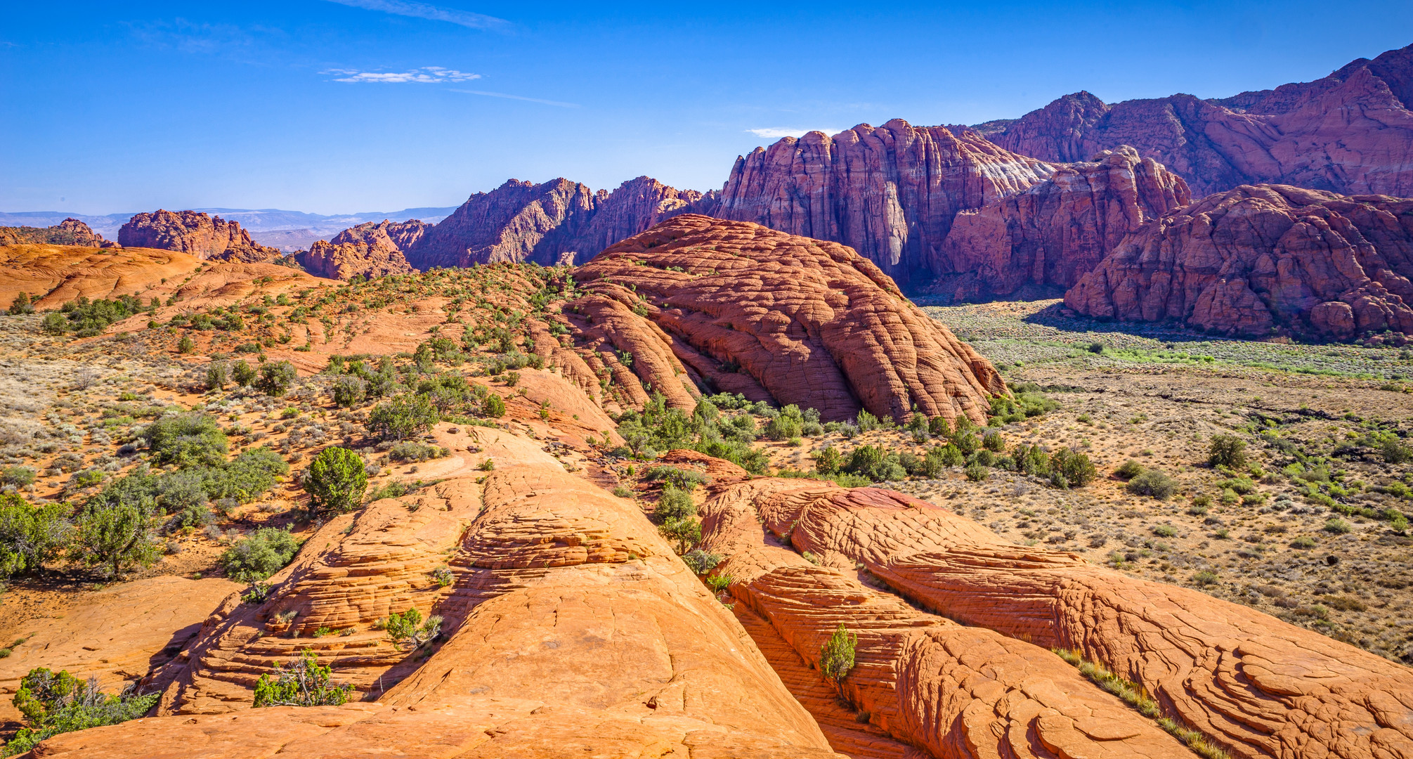 Die andere Sicht über den Snow-Canyon 