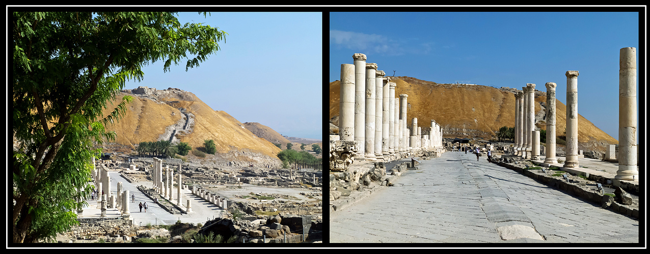 Die antike Stadt Bet She'an als Beispiel für die vielen antiken Stätten