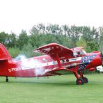 Die Antonov beim starten des Motors