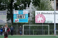 Die Anzeigetafel bei UH Adler - ein Traum