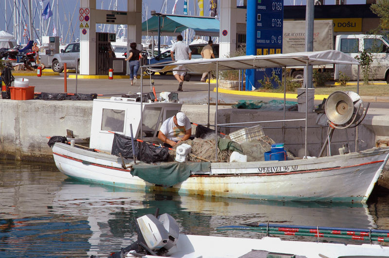 Die Arbeit nach dem Fischfang