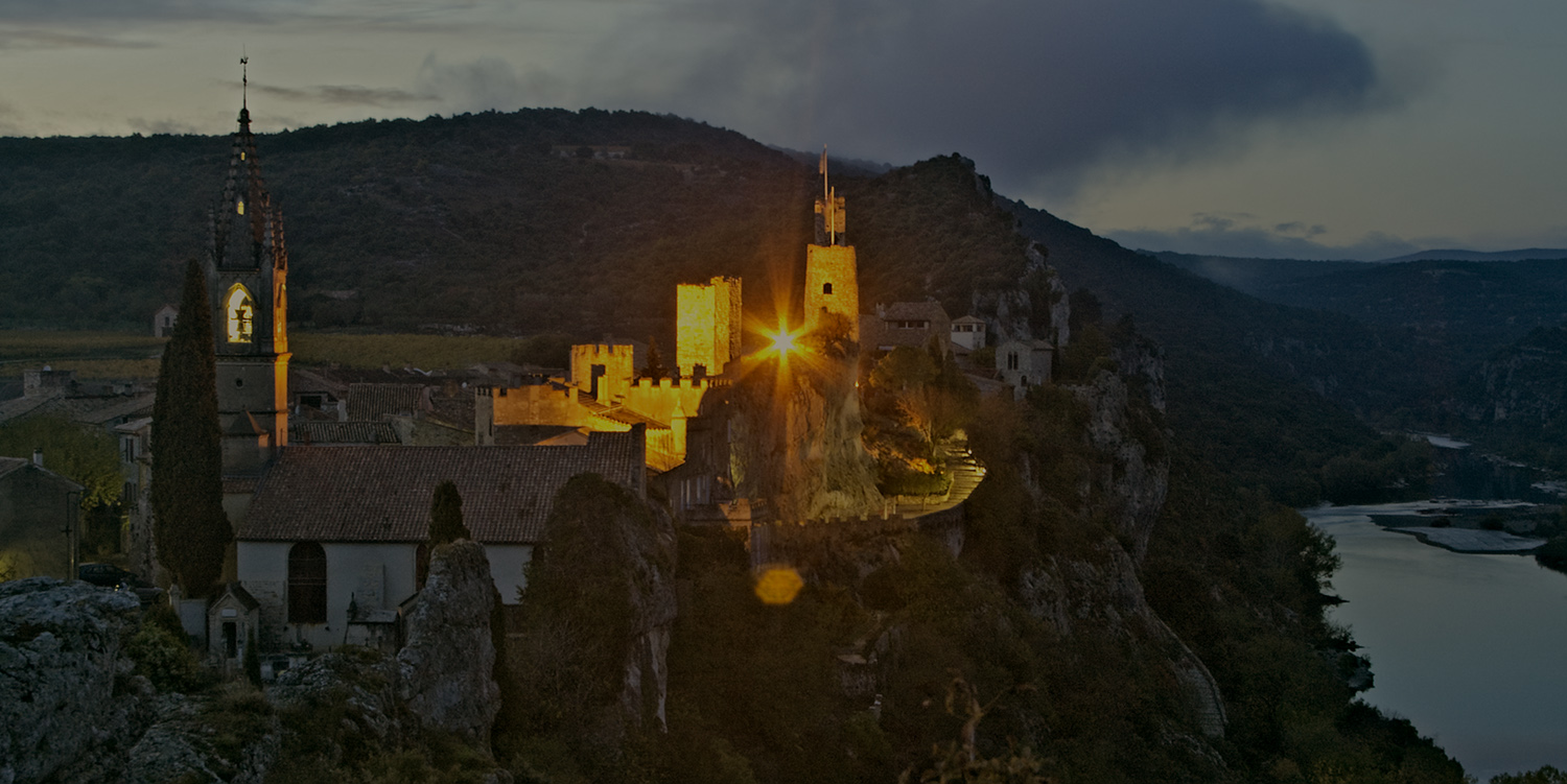 Die Ardèche am Abend