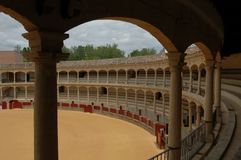 Die Arena in Ronda - Blick durch die alten Säulen